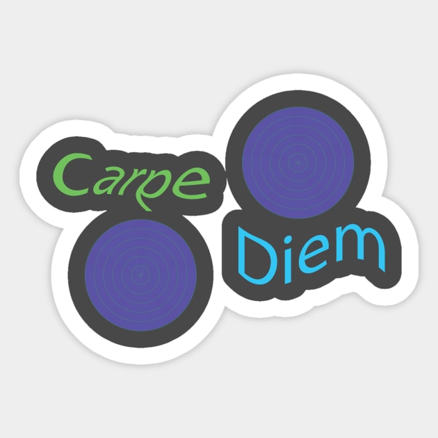 carpe diem Sticker by doublec